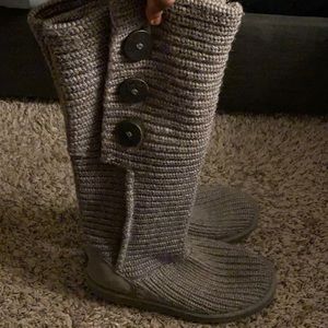 Ugg cable knit boots.